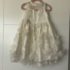 Marchesa Notte Mini Dress with Flower Appliqué